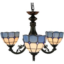 Zaheer Stained Glass 3 Light Tiffany Pendant